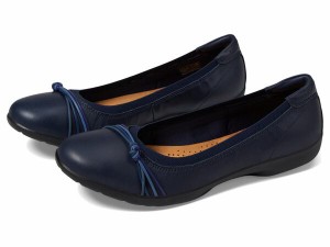 クラークス レディース サンダル シューズ Meadow Rae Navy Leather