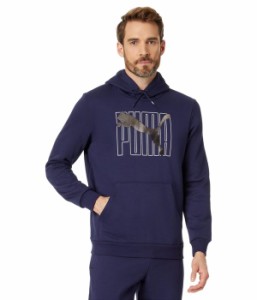 プーマ メンズ パーカー・スウェット アウター Essentials+ Logo Lab Holiday Pullover Hoodie PUMA Navy