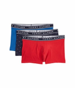 トミー ヒルフィガー メンズ ボクサーパンツ アンダーウェア Cotton Stretch Trunks 3-Pack Blue Velvet