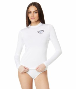 ビラボン レディース トップのみ 水着 Core Loose Fit Long Sleeve Rashguard White