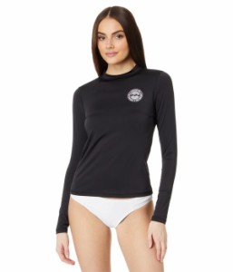 ビラボン レディース トップのみ 水着 Core Loose Fit Long Sleeve Rashguard Black