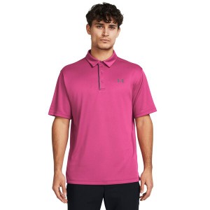 アンダーアーマー メンズ シャツ トップス Tech Polo Astro Pink/Pitc