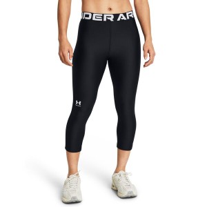 アンダーアーマー レディース カジュアルパンツ ボトムス Heatgear Authentics 3/4 Leggings Black/White