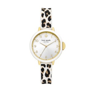 ケイトスペード レディース 腕時計 アクセサリー Park Row Three-Hand Leopard Silicone Watch - KSW1811 Animal Print