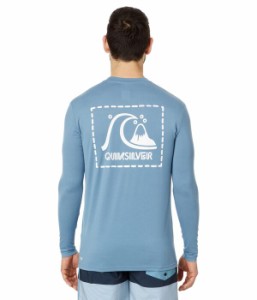 クイックシルバー メンズ トップのみ 水着 DNA Long Sleeve Surf Tee Blue Shadow