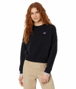 フレッドペリー レディース パーカー・スウェット アウター Tipped Sweatshirt Black