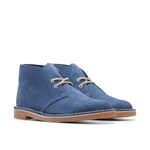 クラークス メンズ ブーツ・レインブーツ シューズ Bushacre 3 Blue Suede