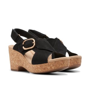 クラークス レディース ヒール シューズ Giselle Dove Black Nubuck