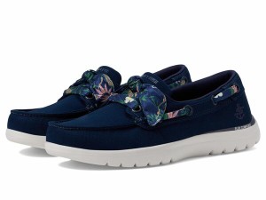 スケッチャーズ レディース デッキシューズ シューズ On-The-Go Flex-Seaside Daisy Navy