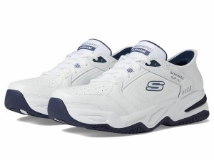 スケッチャーズ メンズ スニーカー シューズ Durham Hands Free Slip-In White/Navy