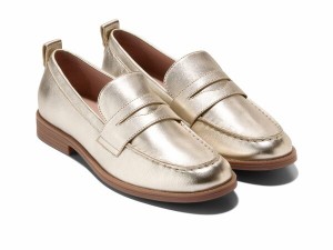 コールハーン レディース スリッポン・ローファー シューズ Stassi Penny Loafer Soft Gold Leath