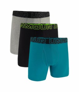 アンダーアーマー メンズ ボクサーパンツ アンダーウェア 3-Pack Performance Tech Solid 6" Boxer Briefs Circuit Teal