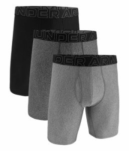 アンダーアーマー メンズ ボクサーパンツ アンダーウェア 3-Pack Performance Tech Solid 9" Boxer Briefs Steel