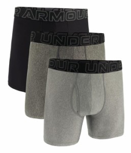 アンダーアーマー メンズ ボクサーパンツ アンダーウェア 3-Pack Performance Tech Solid 6" Boxer Briefs Steel