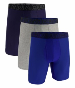 アンダーアーマー メンズ ボクサーパンツ アンダーウェア 3-Pack Performance Tech Solid 9" Boxer Briefs Royal