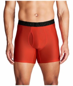 アンダーアーマー メンズ ボクサーパンツ アンダーウェア Performance Tech Solid 6" Boxer Briefs Red Solstice