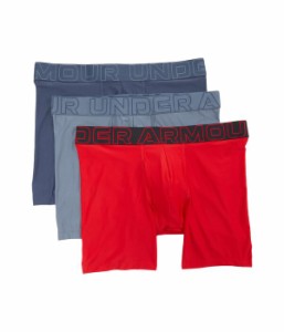 アンダーアーマー メンズ ボクサーパンツ アンダーウェア 3-Pack Performance Tech Mesh Solid 6" Boxer Briefs Downpour Gray