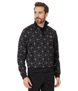 フレッドペリー メンズ コート アウター Geometric Print Track Jacket Black