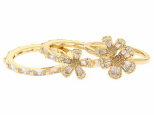 ケイトスペード レディース リング アクセサリー Fleurette Ring Set Clear/Gold