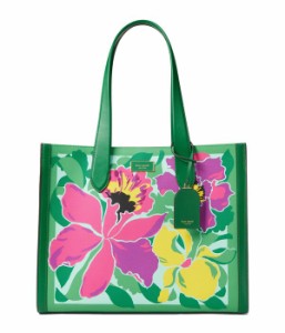 ケイトスペード レディース ハンドバッグ バッグ Manhattan Tropical Foliage Canvas Jacquard Small Tote Watercress Mult