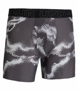 アンダーアーマー メンズ ボクサーパンツ アンダーウェア Performance Tech Print 6" Boxer Briefs Halo Grey