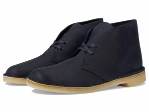 クラークス メンズ ブーツ・レインブーツ シューズ Desert Boot Navy Leather 1