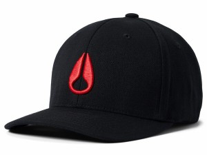 ニクソン メンズ 帽子 アクセサリー Deep Down FF Athletic Hat Black/Red