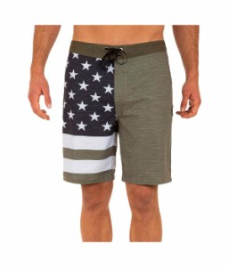 ハーレー メンズ ハーフパンツ・ショーツ 水着 20" Patriot Boardshorts Medium Olive 1