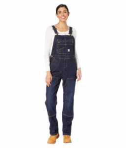 カーハート レディース カジュアルパンツ ボトムス Denim Double Front Bib Overalls Midnight Sky