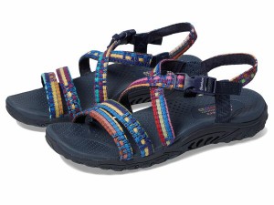 スケッチャーズ レディース サンダル シューズ Reggae  Sew Me Navy Multi