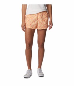 コロンビア レディース ハーフパンツ・ショーツ ボトムス Sandy River II 3" Printed Shorts Peach/Mini Hibiscus