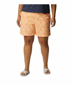 コロンビア レディース ハーフパンツ・ショーツ ボトムス Plus Size Sandy River II Printed Shorts Peach/Mini Hibiscus