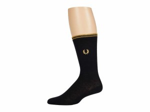 フレッドペリー メンズ 靴下 アンダーウェア Tipped Socks Black/Champagne