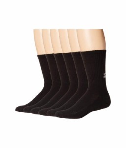 アンダーアーマー メンズ 靴下 アンダーウェア Training Cotton Crew Socks 6-Pair Black