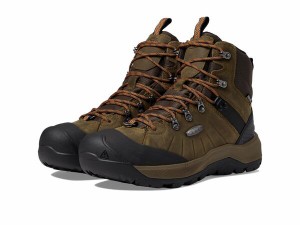 キーン メンズ ブーツ・レインブーツ シューズ Revel 4 Mid Height Polar Insulated Waterproof Dark Olive/Marmalade