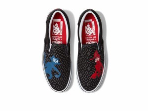 バンズ メンズ スニーカー シューズ Skate Slip-On (Krooked By Natas For Ray) Black