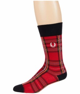 フレッドペリー メンズ 靴下 アンダーウェア Royal Stewart Tartan Socks Red