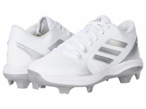 アディダス レディース スニーカー シューズ Purehustle 2 TPU Softball Shoes White/Silver Metallic/Silver Metallic