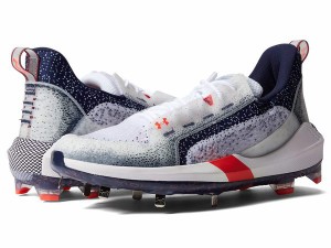 アンダーアーマー メンズ スニーカー シューズ Harper 6 Low Baseball Cleat White/Midnight Navy