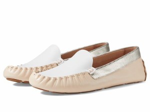 コールハーン レディース スリッポン・ローファー シューズ Evelyn Driver Tan/Ivory Leather