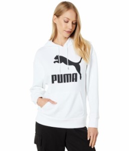 プーマ レディース パーカー・スウェット アウター Classics Logo Hoodie Puma White/Puma Black