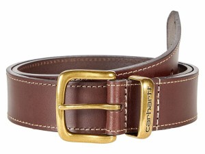 カーハート メンズ ベルト アクセサリー Bridle Leather Debossed Metal Keeper Belt Brown/Brass Finish