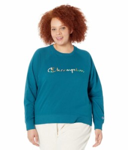 チャンピオン レディース パーカー・スウェット アウター Plus Size Campus French Terry Crew Fresh Teal