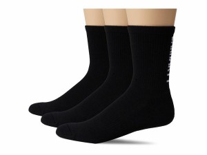 カーハート メンズ 靴下 アンダーウェア FORCER Midweight Logo Short Crew Socks 3-Pack Black