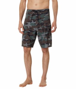 ボルコム メンズ ハーフパンツ・ショーツ 水着 July 4th Mod 20" Boardshorts Army Green Combo