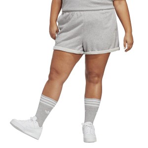 アディダス レディース ハーフパンツ・ショーツ ボトムス Plus Size adiColor Essentials French Terry Shorts Medium Grey Heather