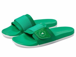 アディダス レディース サンダル シューズ Slides Rich Green/Rich Green/Footwear White