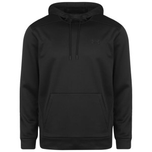 アンダーアーマー メンズ パーカー・スウェット アウター Armour Fleece Hoodie Black/Black