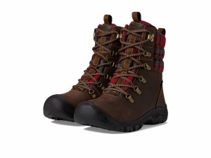 キーン レディース ブーツ・レインブーツ シューズ Greta Boot Waterproof Dark Brown/Red Plaid