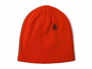 ボルコム メンズ 帽子 アクセサリー Woolcott Beanie Orange Shock